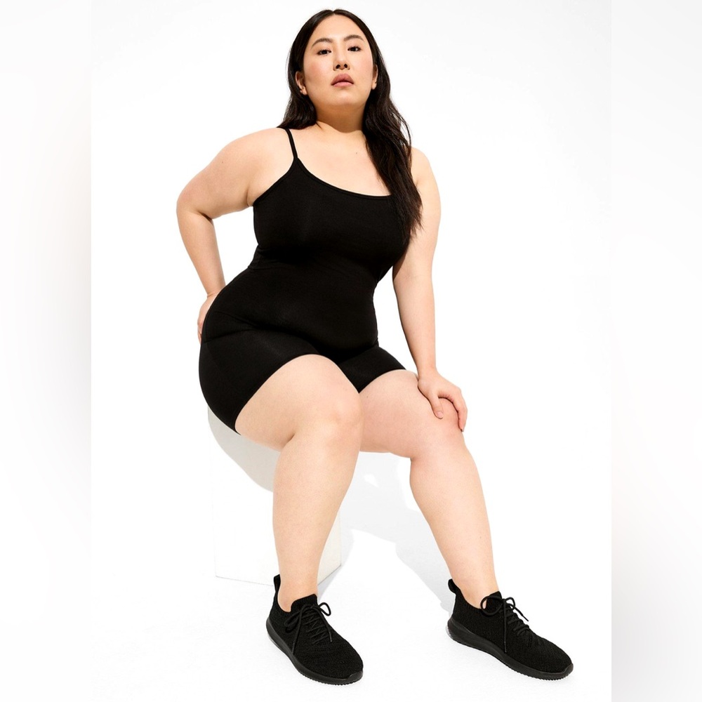 Torrid Black Ribbed Knit One Piece